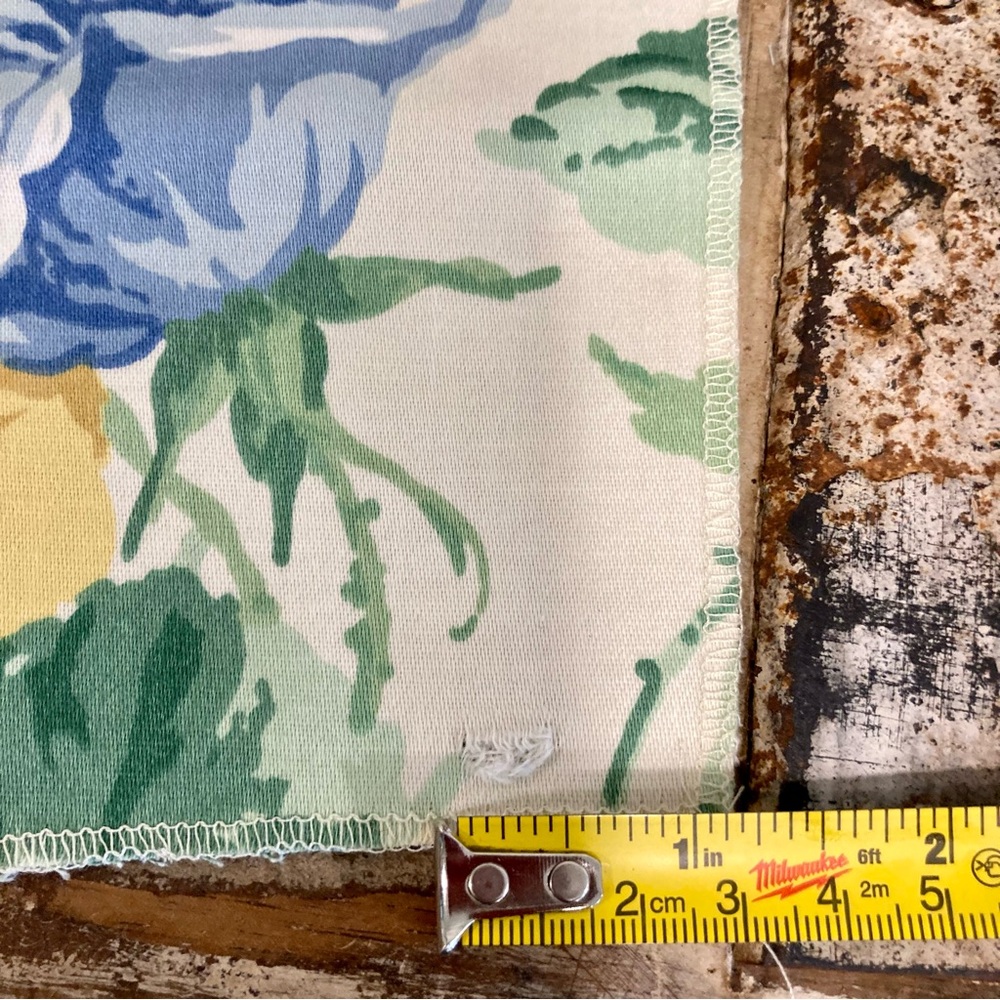 4pcs Blue & Yellow Floral 100% Cotton Fabric Scraps Bundle Fabric Remnants - Picture 15 of 16